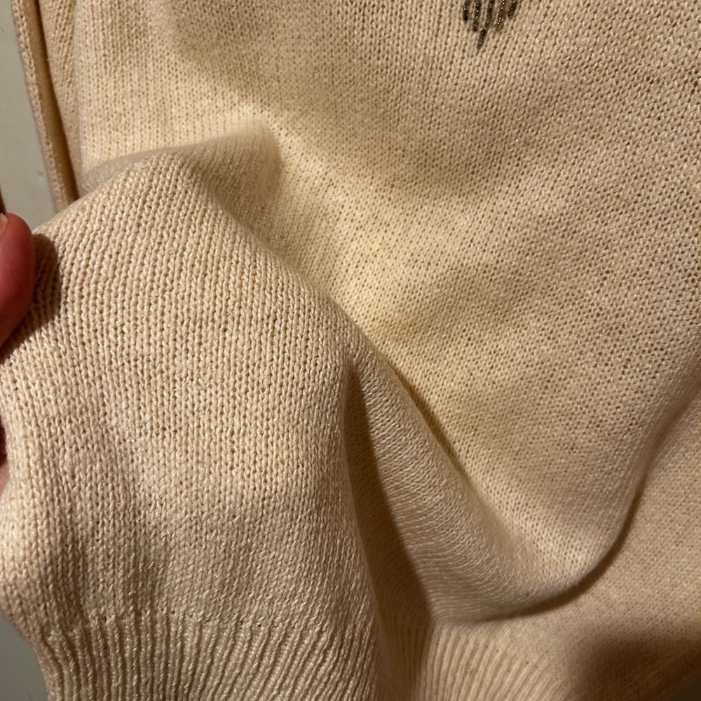Vintage Raqul silk/angora sequin sweater - Picture 5 of 7